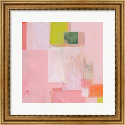 Framed Pink Squares Print