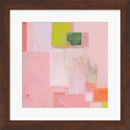 Framed Pink Squares Print
