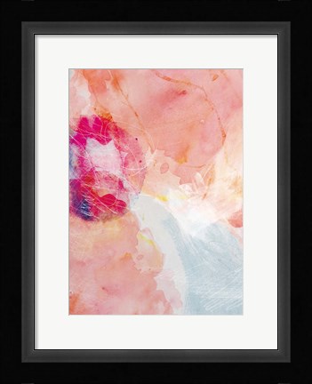 Framed Abstract Turquoise Pink No. 2 Print