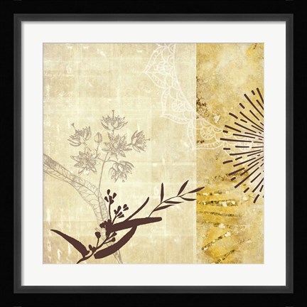 Framed Golden Henna Breeze 1 Print