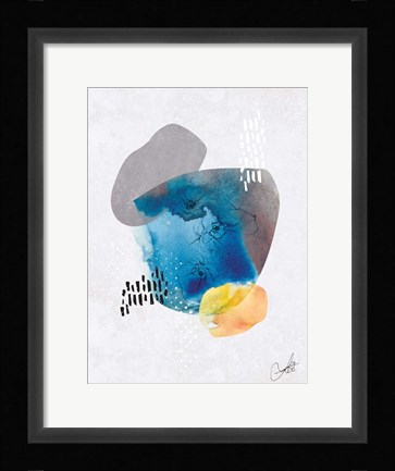 Framed Indigo Blossom No. 1 Print