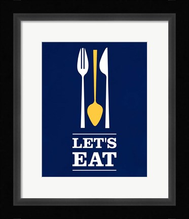 Framed Let's Eat Print