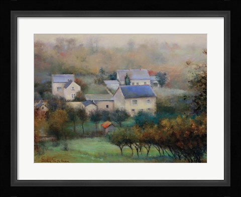 Framed Countryside Hamlet Print