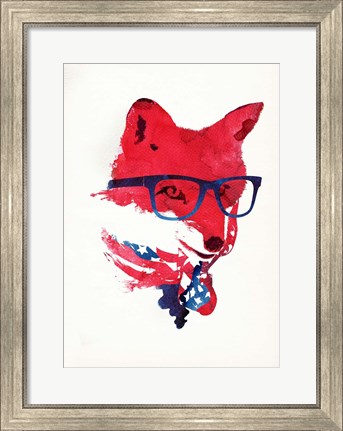 Framed American Fox Print