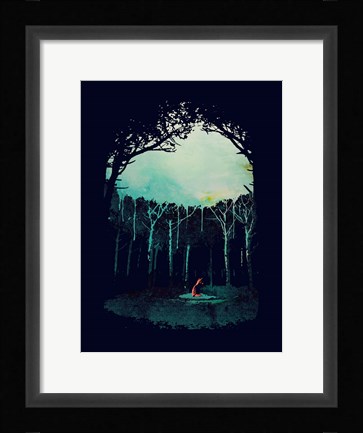 Framed Deep In The Forest Print
