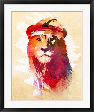 Framed Gym Lion Print