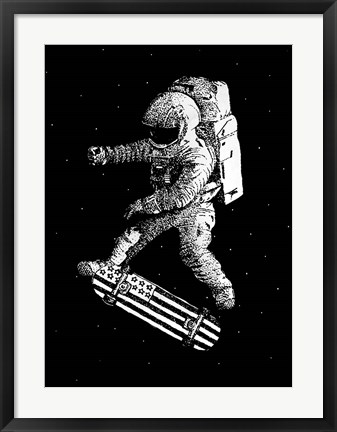 Framed Kickflip in Space Print