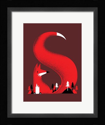 Framed S Like a Fox Print