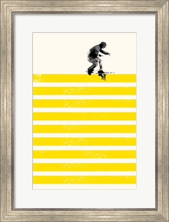 Framed Slide in Stripes Print