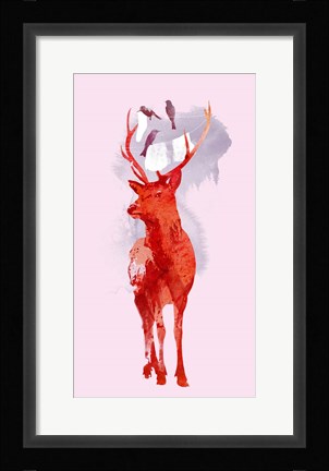 Framed Useless Deer Print