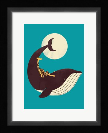 Framed Giraffe and the Whale Print