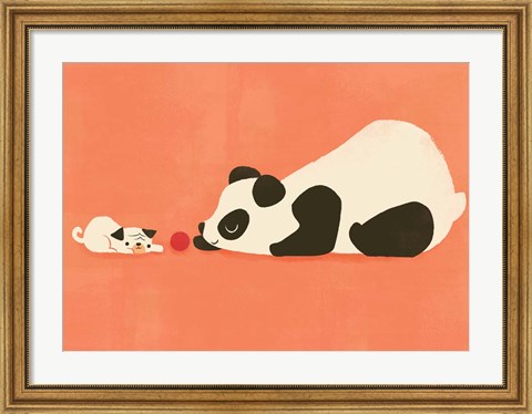 Framed Pug and the Panda Print