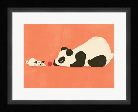 Framed Pug and the Panda Print