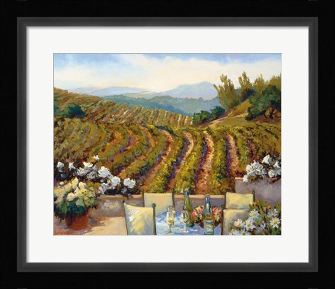 Framed Vineyards to Mount St. Helena Print