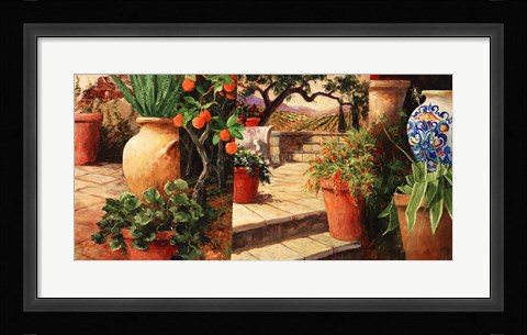 Framed Turo Tuscan Orange Print