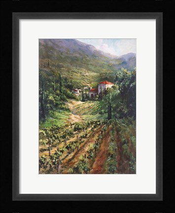 Framed Tuscany Vineyard Print
