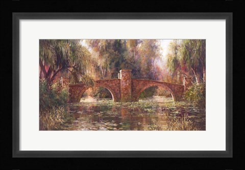 Framed Willow Bridge Print