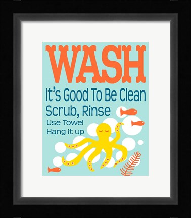 Framed Ocean Bubble Friends 4 Print