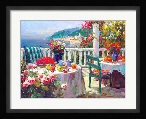 Framed Terrace Brunch Print