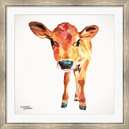 Framed Cute Little Calf Print
