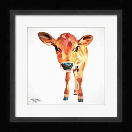 Framed Cute Little Calf Print