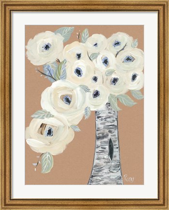 Framed Blooming Birch Vase II Print