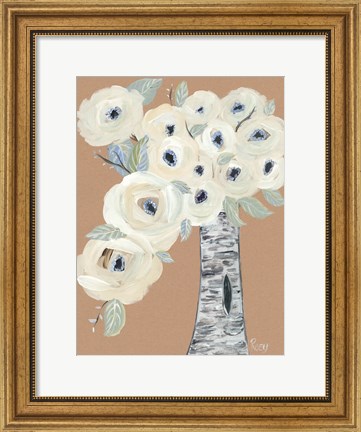 Framed Blooming Birch Vase II Print