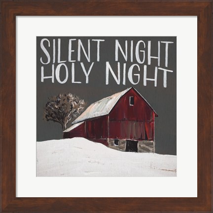Framed Silent Night Holy Night Print