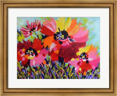 Framed Big Red Poppies Print