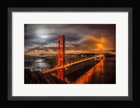 Framed Golden Gate Evening Print