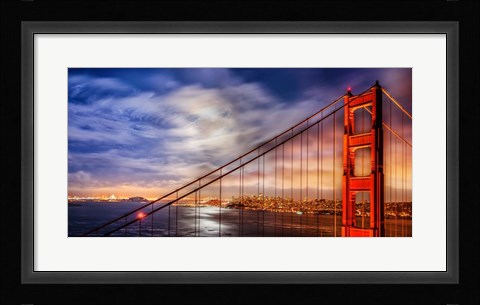Framed N. Tower Panorama - GG Bridge Print