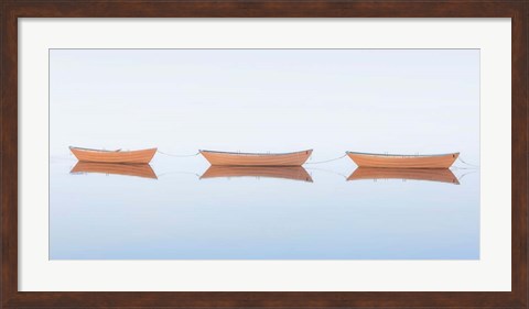Framed Three Dories II Print