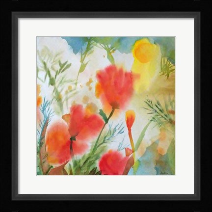 Framed Orange Poppy Reverie Print
