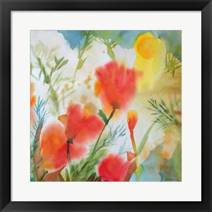 Framed Orange Poppy Reverie Print