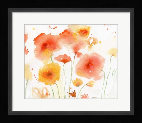 Framed Orange Yellow Print