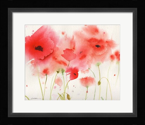 Framed Red Poppies Print