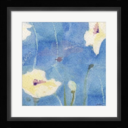Framed White Poppy Print