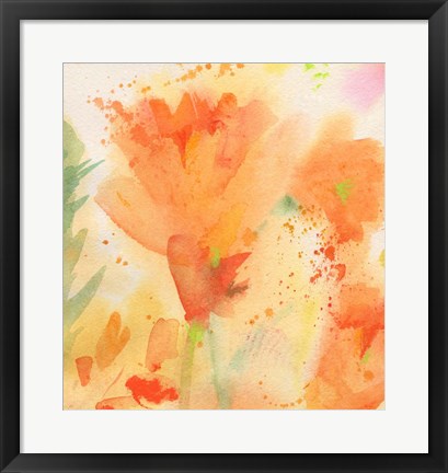 Framed Windblown Poppies #2 Print
