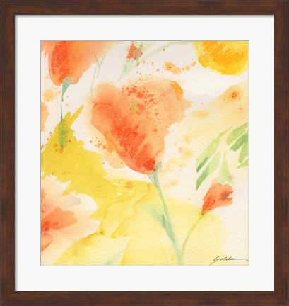 Framed Windblown Poppies #3 Print