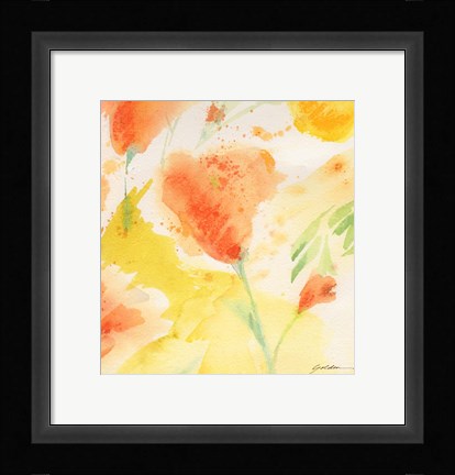 Framed Windblown Poppies #3 Print