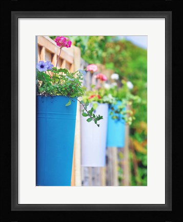 Framed Colored Pots Print