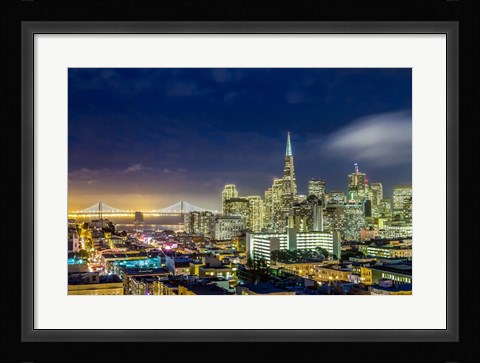 Framed San Francisco Holiday Lights Print