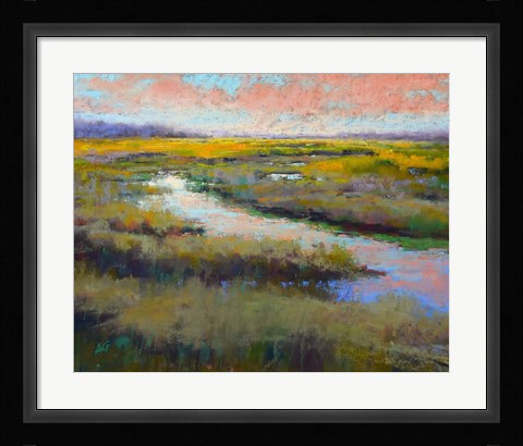 Framed Glimmer on the Marsh Print