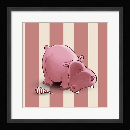 Framed Hippo Print