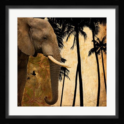Framed Mighty Elephant 1 Print