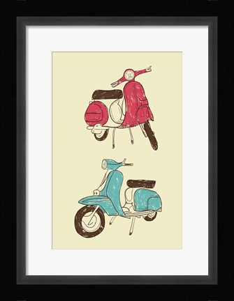 Framed Scooter II Print