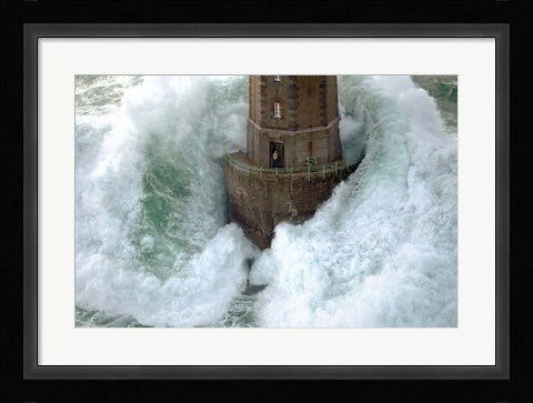 Framed Phares Dans La Tempte- La Jument Print