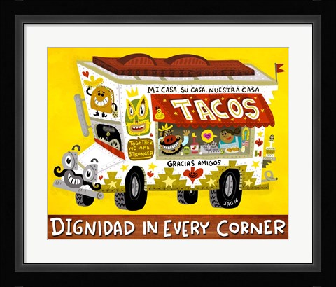 Framed Taco Truck Print