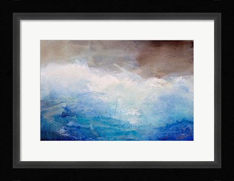 Framed Ombre Blue Print