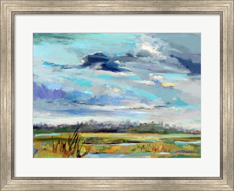 Framed Marsh Skies Print
